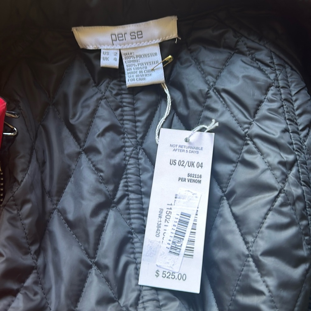 NWT Reversible Red to Black Carlisle Per Se Venom Cherry Red Quilted Vest - Picture 10 of 15